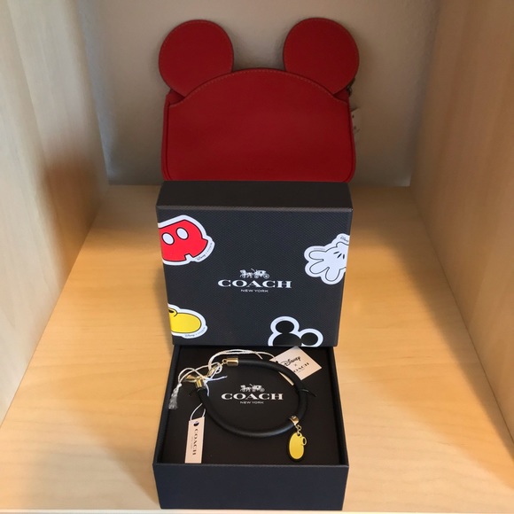 Disney Coach Black Bracelet with Mickey’s Shoe NWT - Picture 3 of 5